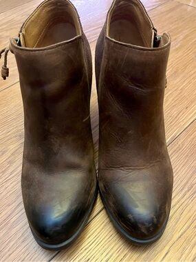 Sperry Top Rider Brown Ombré Leather Ankle Boots, Size 10M